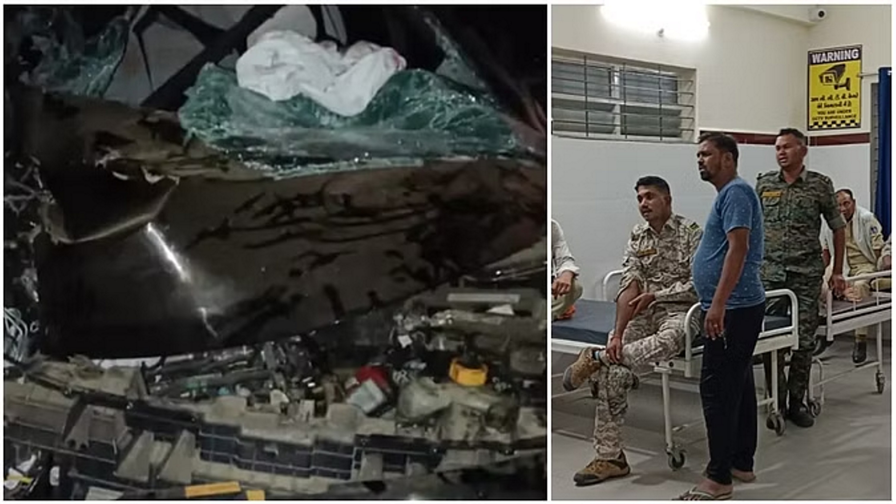 SF जवानों को ले जा रही बस कार से टकराने के बाद पलटी, तीन की मौत, 21 पुलिसकर्मी घायल