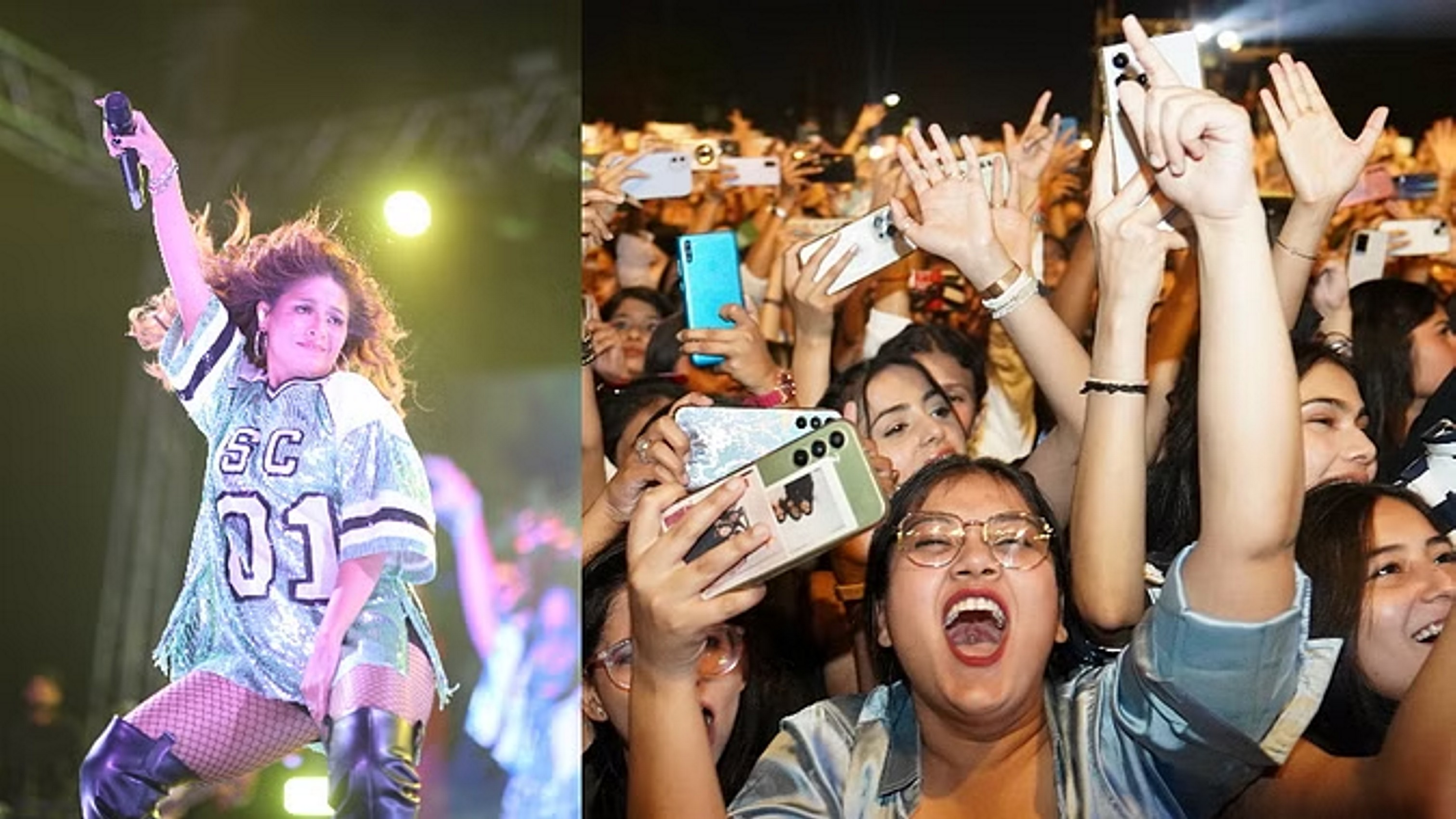 एसजीआरआर विवि में सुनिधि चौहान ने बिखेरा सुरों का जादू