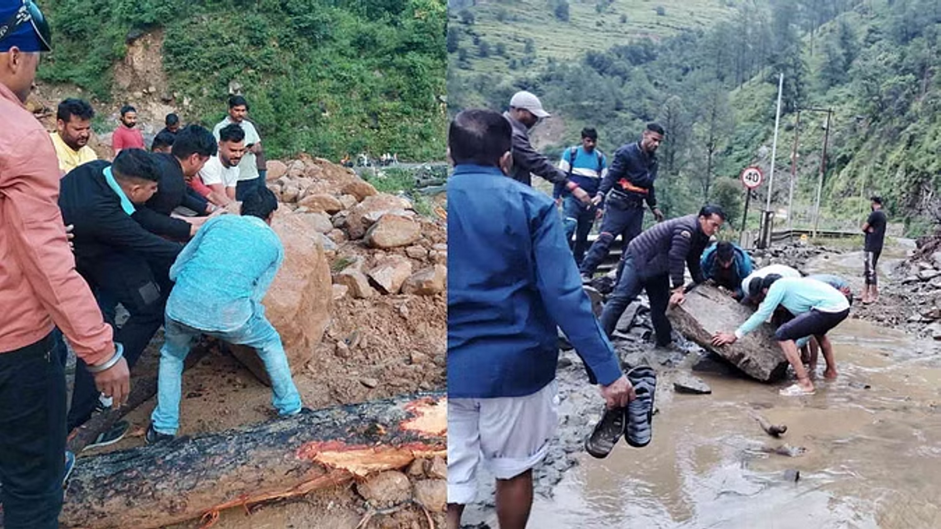गंगोत्री-यमुनोत्री और बदरीनाथ हाईवे बोल्डर-पत्थर आने से जगह-जगह बंद