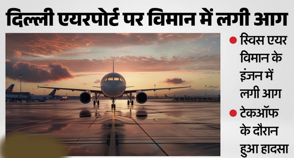 टेकऑफ के दौरान स्विस एयर विमान के इंजन में आग, छह यात्री घायल