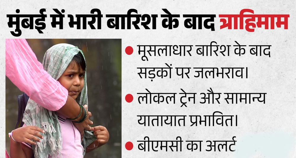 मुंबई के अंधेरी में भारी बारिश के कारण अंडरपास बंद, जलभराव से जनजीवन अस्त-व्यस्त
