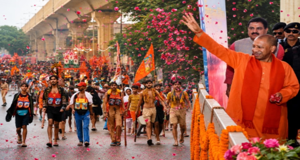 सीएम योगी आज आएंगे मेरठ, कांवड़ियों पर करेंगे पुष्प वर्षा