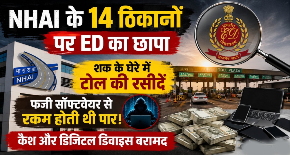 ईडी का छापा,  14 ठिकानों पर जांच, 1.03 करोड़ बरामद
